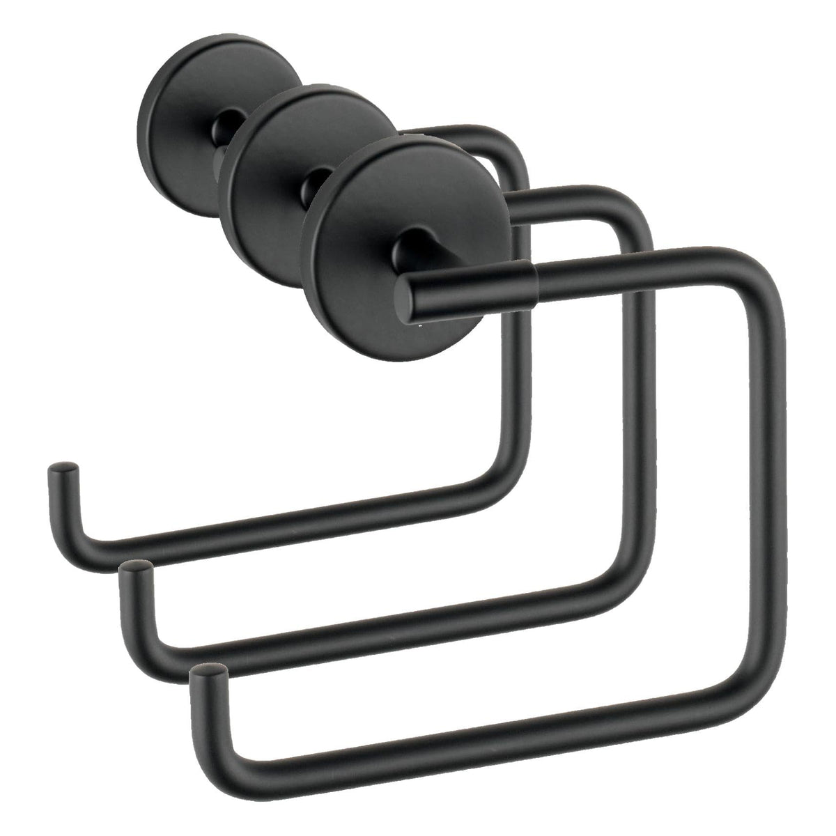 Delta Hand Towel Holder | Square Matte Black Ring for Hanging Towels in Kitchen, Bathroom | Trinsic Accessories