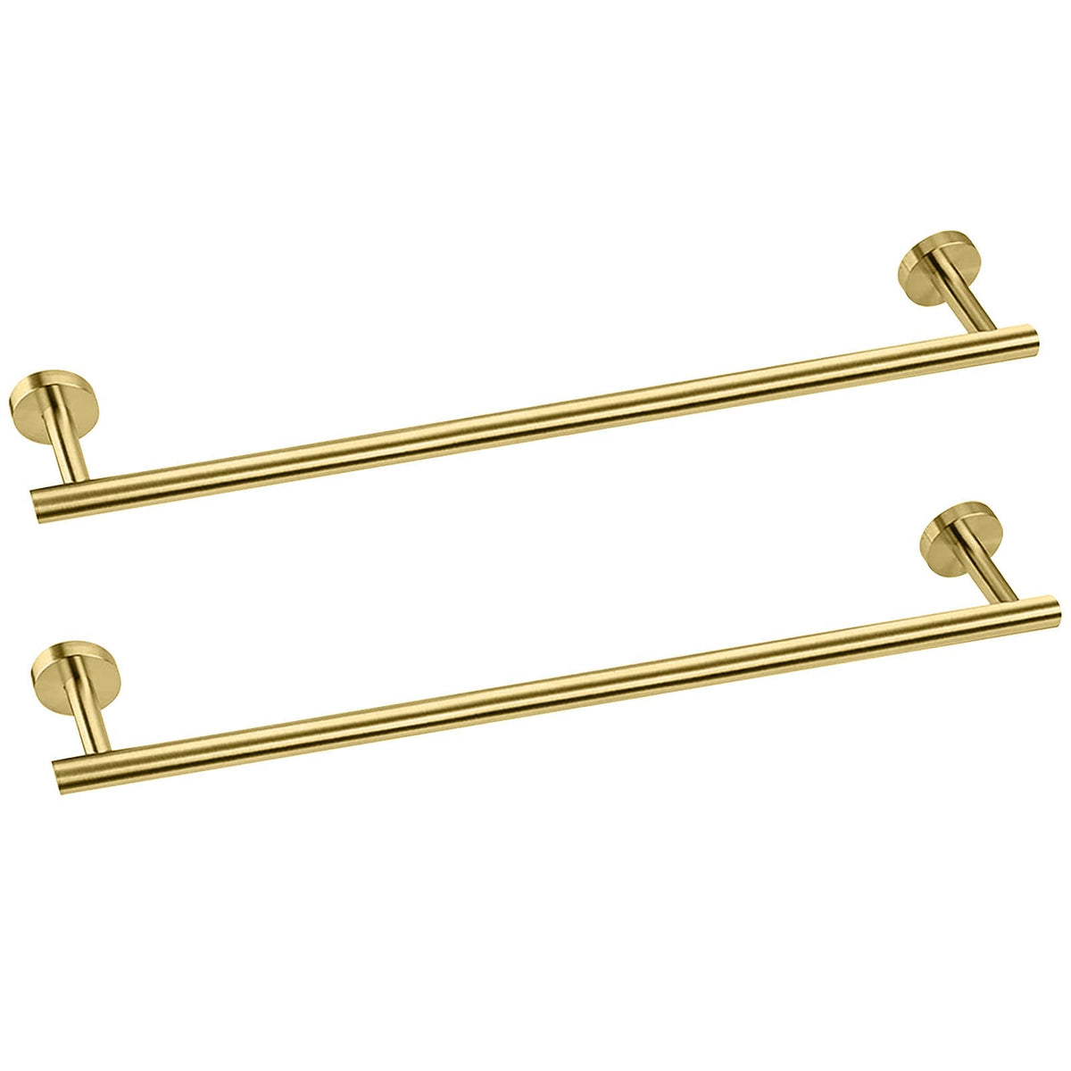 Cilee 2 Pieces Polished Chrome Bathroom Towel Bar, 24 Inch Towel Holder