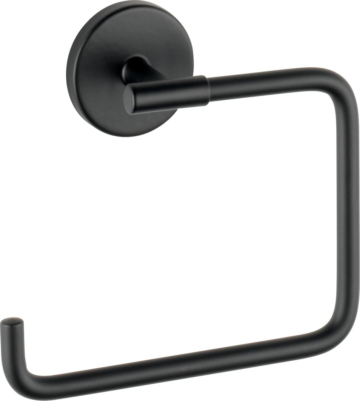 Delta Hand Towel Holder | Square Matte Black Ring for Hanging Towels in Kitchen, Bathroom | Trinsic Accessories