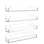 9 Pack Clear Acrylic Nail Polish Rack 15" L x 1.6" W x 2" H