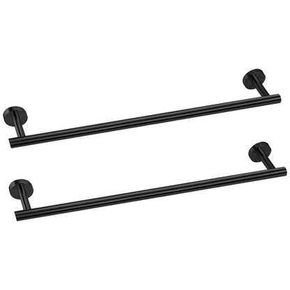 Cilee 2 Pieces Polished Chrome Bathroom Towel Bar, 24 Inch Towel Holder