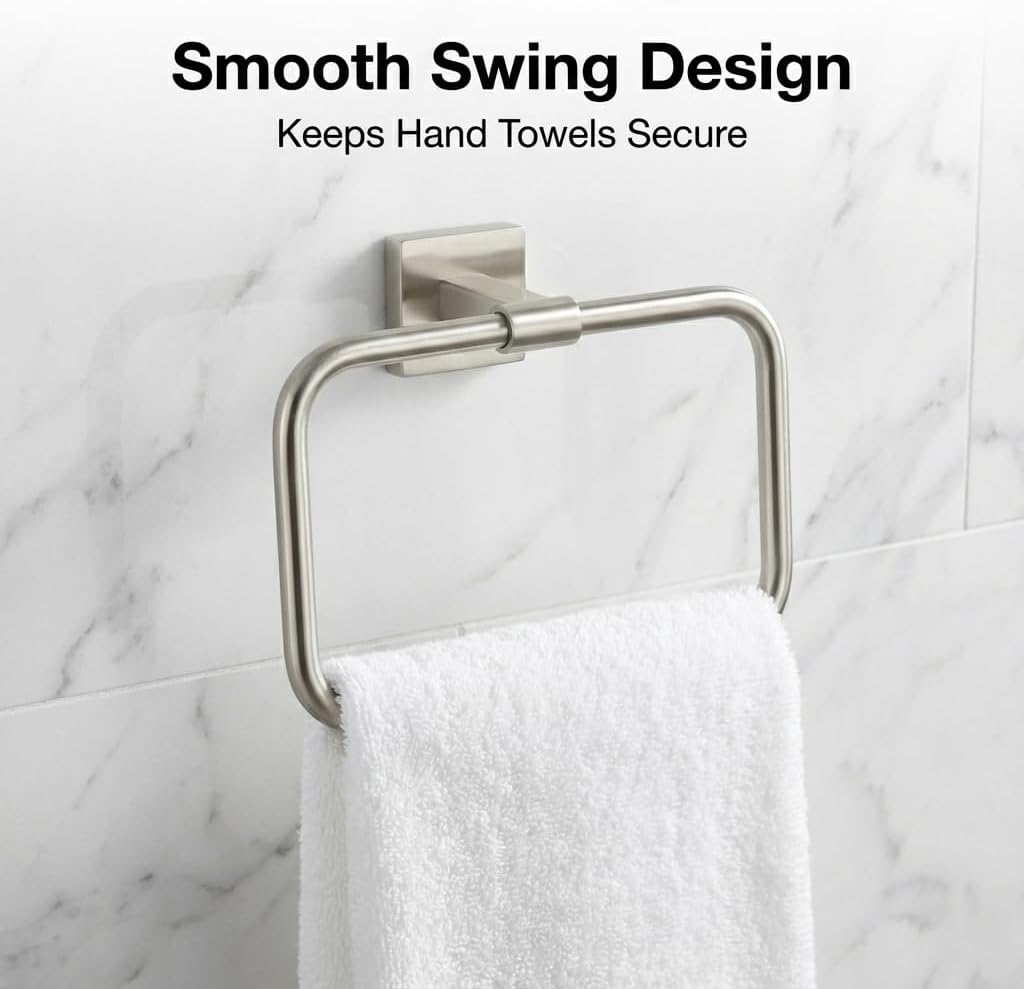 16 in 5-Piece Bathroom Hardware Set, Brushed Nickel