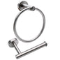 2pcs Brushed Nickel Toilet Paper Holder and Towel Ring Set, Stainless Steel