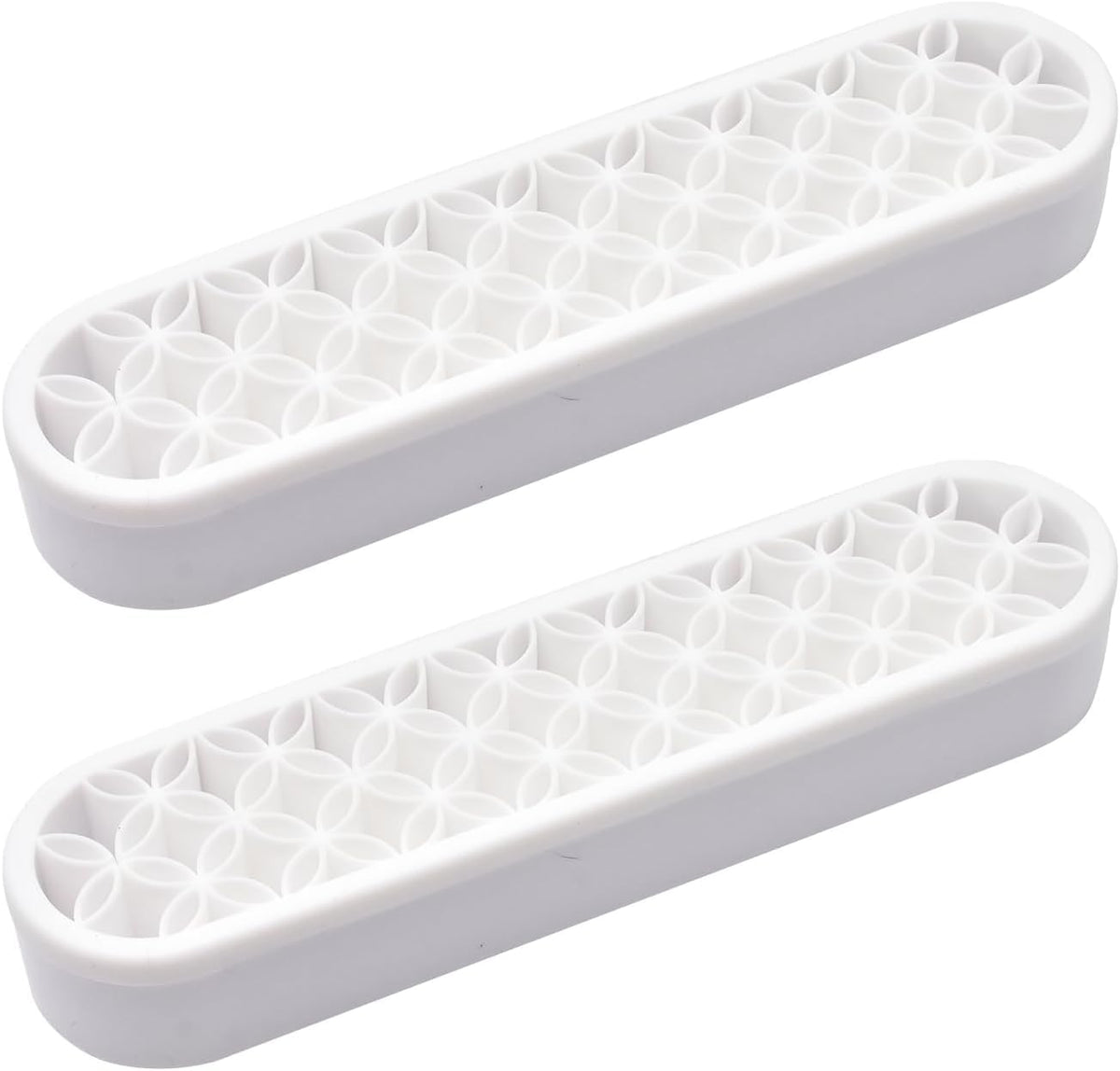2 PCS Multi-Purpose Cosmetic Storage Box, Desktop Organizers Silicone Make Up Brush Storage Stand, Desktop Storage Box for Eyeliner Pencil, Art Supplies, Painting Brush (Grey)