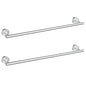 Cilee 2 Pieces Polished Chrome Bathroom Towel Bar, 24 Inch Towel Holder