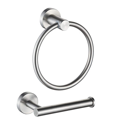 MARMOLUX ACC Matte Black Towel Ring - SUS304 Stainless Steel Wall Mounted Hand Towel Holder for Bathroom - Kitchen & Bathroom Towel Rack - Black Towel Hanger - Bathroom Towel Holder - Hand Towel Rack