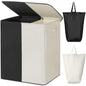 WOWLIVE Double Laundry Hamper with Lid, 154L Large Laundry Basket Organizer