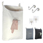 TFLC Over the Door Hanging Laundry hamper bag, 18x4.75x28", Beige-L