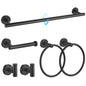 TQKAG 5 Piece Bathroom Accessories Set Brushed Gold Bathroom Hardware Set 23.6 Inch Bath Towel Bar Set SUS304 Stainless Steel Towel Rack Set