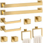 5-Pieces Matte Black Bathroom Accessories Set, 16 Inch Bath Towel Bar Set