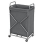 StorageWorks 2 Section Laundry Sorter with Wheels, 160L Beige Hamper Basket