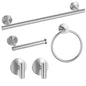 Brushed Nickel Bathroom Hardware Set 5 Pieces, Bathroom Towel Rack Holder Set Wall Mounted, SUS304 Stainless Steel Towel Bar Set - 16 Inch Towel Bar, Toilet Paper Holder, Towel Hooks, Towel Ring