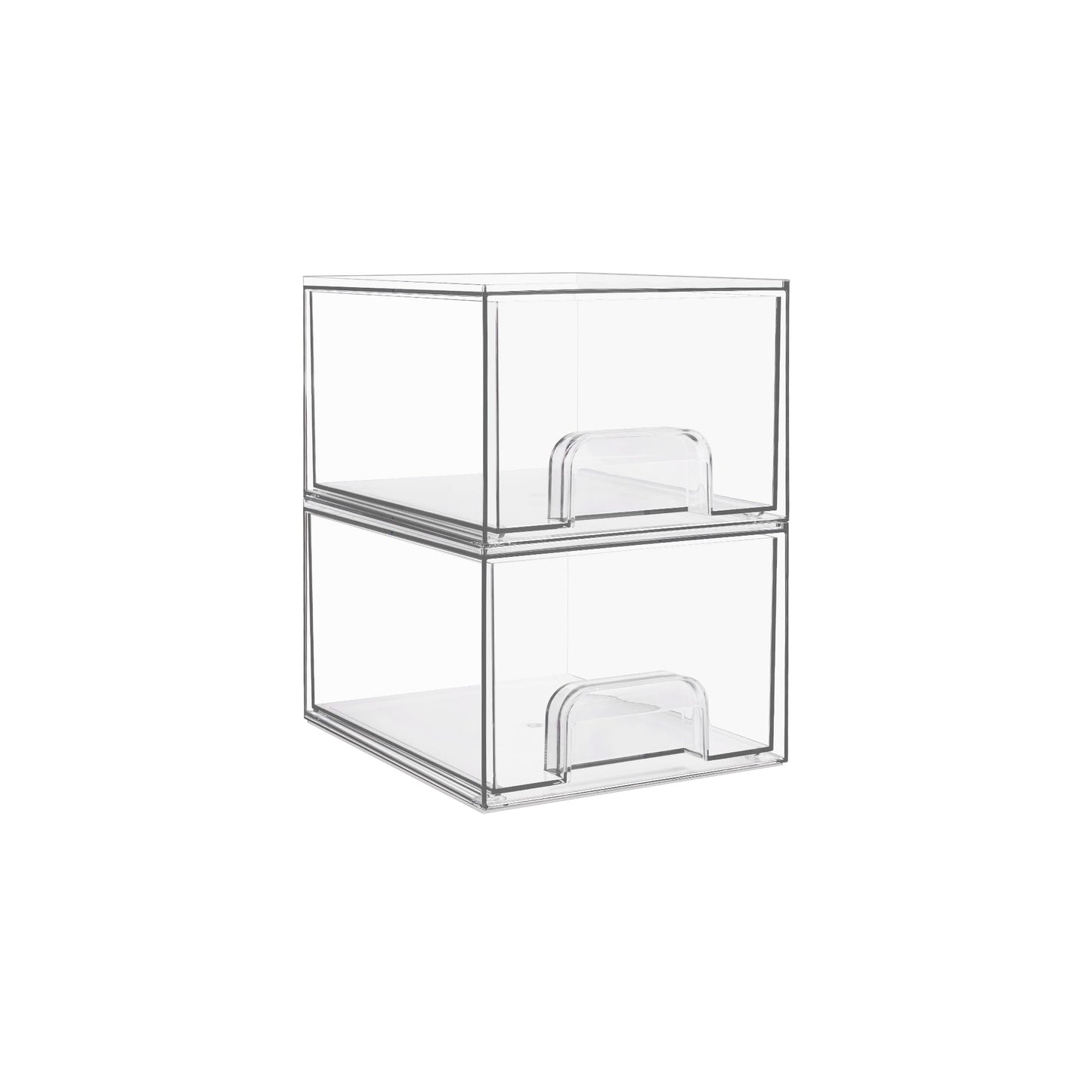 Vtopmart 6 Pack Small Clear Stackable Storage Drawers for Desk, Countertop