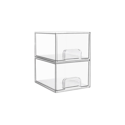 Vtopmart 6 Pack Small Clear Stackable Storage Drawers for Desk, Countertop