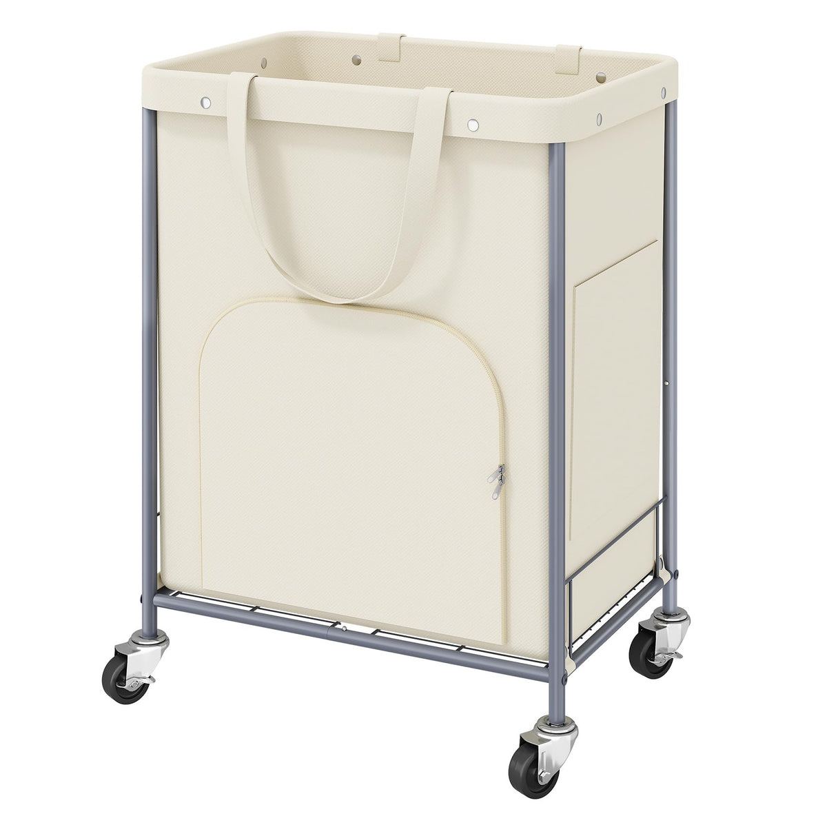 170L Large Laundry Basket with Wheels, Rolling Laundry Hamper Easy Access Clothing Minimizes Bending, Laundry Cart with 4 Silent Casters & Removable Bag for Bedroom, Bathroom, Laundry Room,Black
