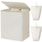 WOWLIVE 154L Double Laundry Hamper 2 Section with Lid and Removable Bags