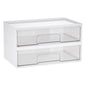 Vtopmart Clear Stackable Storage Drawers, 4 Pack Tall Plastic Organizers