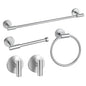 Brushed Nickel Bathroom Hardware Set 5 Pieces, Bathroom Towel Rack Holder Set Wall Mounted, SUS304 Stainless Steel Towel Bar Set - 16 Inch Towel Bar, Toilet Paper Holder, Towel Hooks, Towel Ring