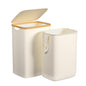 Foluck 100L Laundry Hamper with Lid Removable Bag and Bamboo Handles