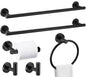 6 Pieces Brushed Gold Bathroom Hardware Accessories Set, SUS304 Stainless Steel 24 Inch Bath Towel Bar Set, Round Bathroom Towel Holder Set, Towel Racks for Bathroom Wall Mounted