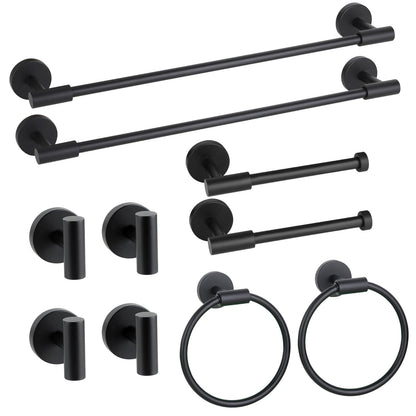 Brushed Nickel Bathroom Hardware Set 5 Pieces, Bathroom Towel Rack Holder Set Wall Mounted, SUS304 Stainless Steel Towel Bar Set - 16 Inch Towel Bar, Toilet Paper Holder, Towel Hooks, Towel Ring