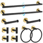 TQKAG 5 Piece Bathroom Accessories Set Brushed Gold Bathroom Hardware Set 23.6 Inch Bath Towel Bar Set SUS304 Stainless Steel Towel Rack Set