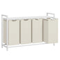 VASAGLE Laundry Hamper with Shelf, 2 Pull-Out Bags, 2 x 12.1 Gallons (46 L)