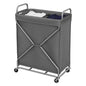 StorageWorks 2 Section Laundry Sorter with Wheels, 160L Beige Hamper Basket