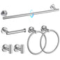 TQKAG 5 Piece Bathroom Accessories Set Brushed Gold Bathroom Hardware Set 23.6 Inch Bath Towel Bar Set SUS304 Stainless Steel Towel Rack Set
