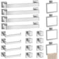 5-Pieces Matte Black Bathroom Accessories Set, 16 Inch Bath Towel Bar Set