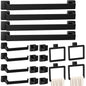 5-Pieces Matte Black Bathroom Accessories Set, 16 Inch Bath Towel Bar Set