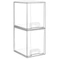 Vtopmart Clear Stackable Storage Drawers, 4 Pack Tall Plastic Organizers