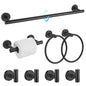 TQKAG 5 Piece Bathroom Accessories Set Brushed Gold Bathroom Hardware Set 23.6 Inch Bath Towel Bar Set SUS304 Stainless Steel Towel Rack Set
