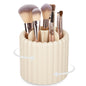 Rotating Makeup Brush Holder Organizer with Removable Dividers, Teal Green