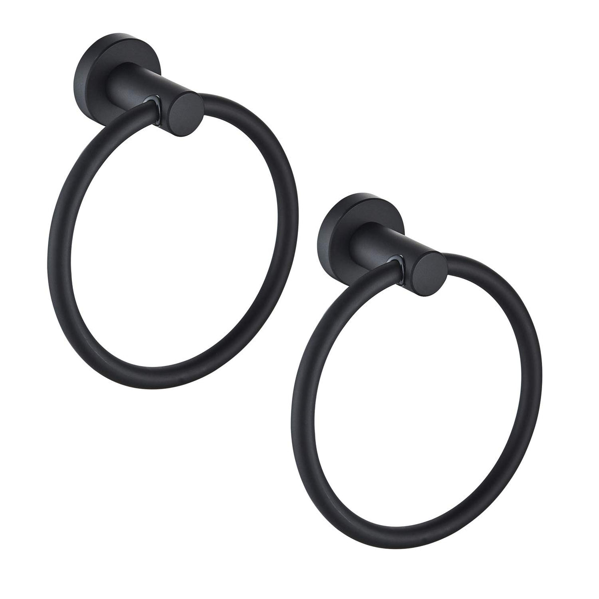 MARMOLUX ACC Matte Black Towel Ring - SUS304 Stainless Steel Wall Mounted Hand Towel Holder for Bathroom - Kitchen & Bathroom Towel Rack - Black Towel Hanger - Bathroom Towel Holder - Hand Towel Rack