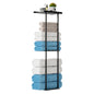 3-Tier Wall Mounted Towel Rack for Bathroom Storage，Black