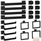 5-Pieces Matte Black Bathroom Accessories Set, 16 Inch Bath Towel Bar Set