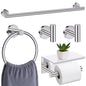 10 Pieces Matte Black Bathroom Hardware Accessories Towel Bar Set Black Towle Racks for Bathroom Wall Mounted Stainless Steel Toilet Paper Holder Towel Holder Kit