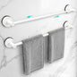 Adjustable Suction Cup Towel Bar for Bathroom Wall,14.6Inch~24 Inch Towel Racks for Bathroom,Stainless Steel Bath Towel Holder for Shower(Matte Black)