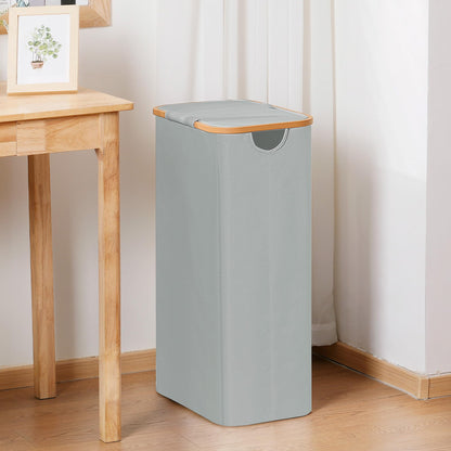 Vincona Slim Laundry Basket with Lid, Narrow Dirty Clothes Hampers for Laundry with Handle, Skinny Laundry Bin for Laundry Room, Dorm, Bedroom and Bathroom, 19.8 Gallon (75L) Black