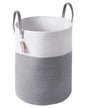 YOUDENOVA Cotton Laundry Hamper, 58L Tall Storage Basket-Brown