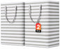 2 Pack Large Laundry Baskets, Laundry Hampers, Freestanding Waterproof Collapsible Clothes Basket with Easy Carry Handles in Laundry Room Bathroom Bedroom Dorm,Grey,75L