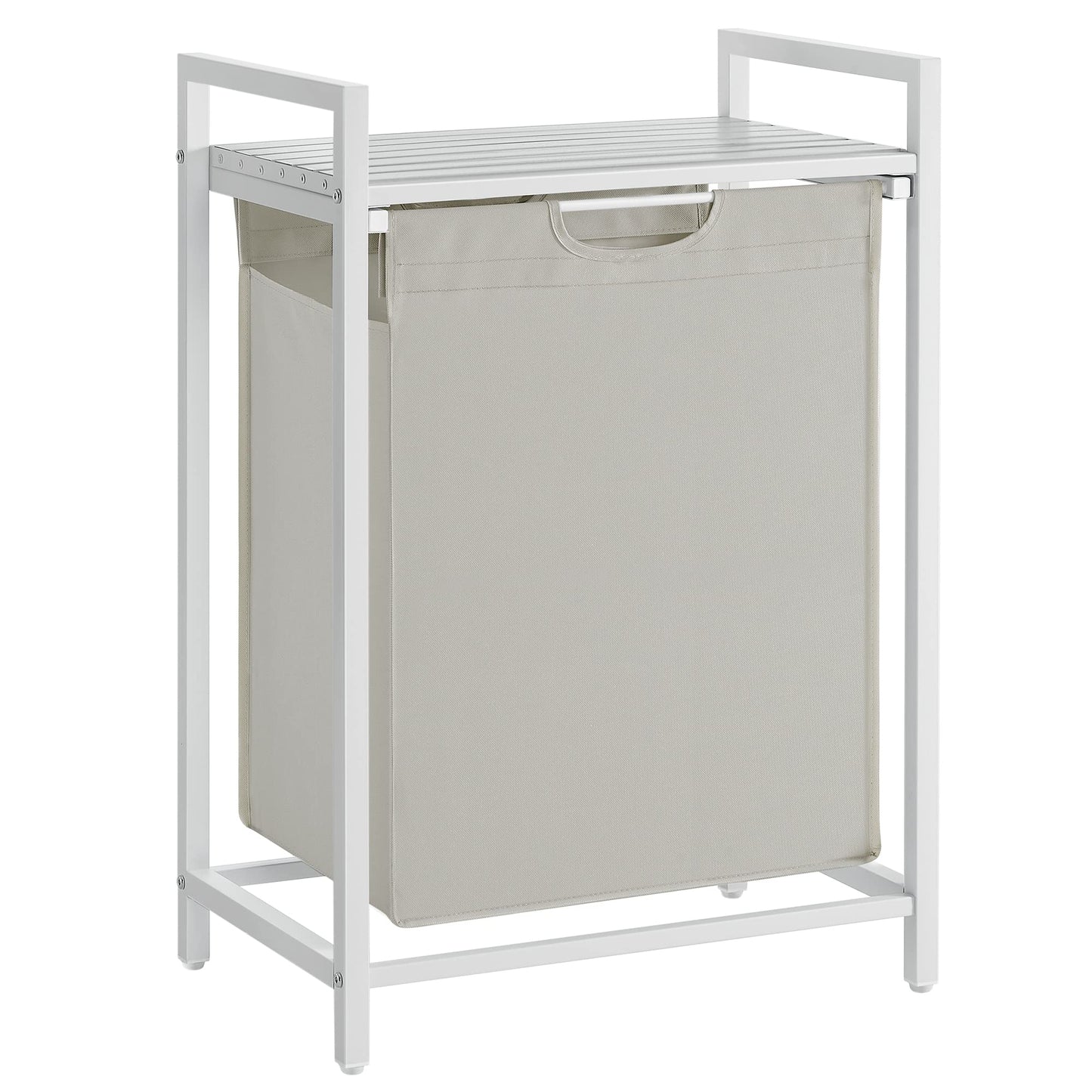 VASAGLE Laundry Hamper with Shelf, 2 Pull-Out Bags, 2 x 12.1 Gallons (46 L)