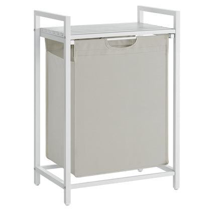 VASAGLE Laundry Hamper with Shelf, 2 Pull-Out Bags, 2 x 12.1 Gallons (46 L)