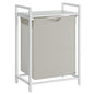 VASAGLE Laundry Hamper with Shelf, 2 Pull-Out Bags, 2 x 12.1 Gallons (46 L)