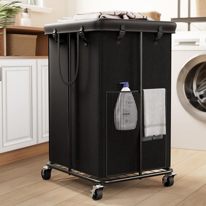150L Large Laundry Hamper with Wheels, Rolling Laundry Basket