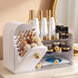 Makeup Organizer for Vanity: Skincare Organizers with Drawers & Brush Holder - Cosmetic Display Case Skincare Storage Box with Clear Drawers Countertop Vanity for Bedroom Bathroom Dresser