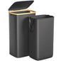 Foluck 100L Laundry Hamper with Lid Removable Bag and Bamboo Handles