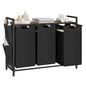 VASAGLE Laundry Hamper with Shelf, 2 Pull-Out Bags, 2 x 12.1 Gallons (46 L)