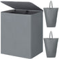 WOWLIVE 154L Double Laundry Hamper 2 Section with Lid and Removable Bags